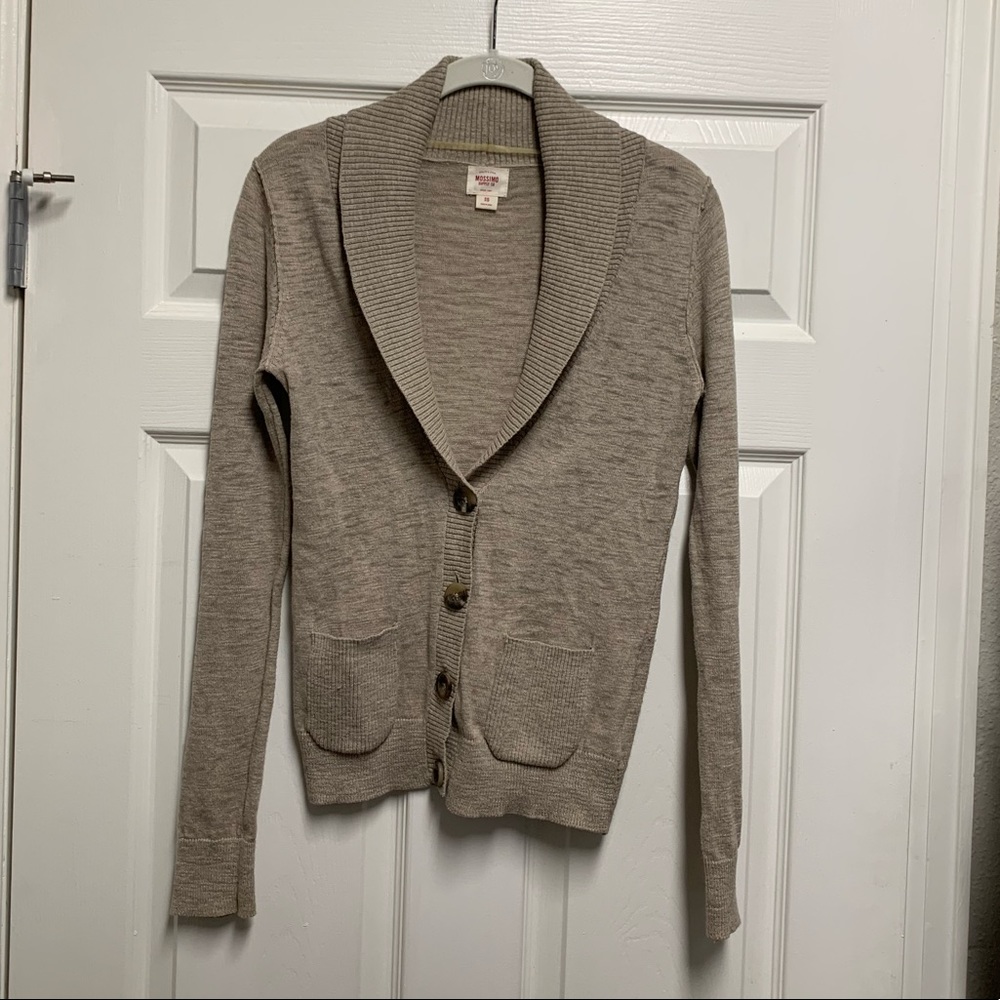 Oatmeal Colored Cardigan Size S